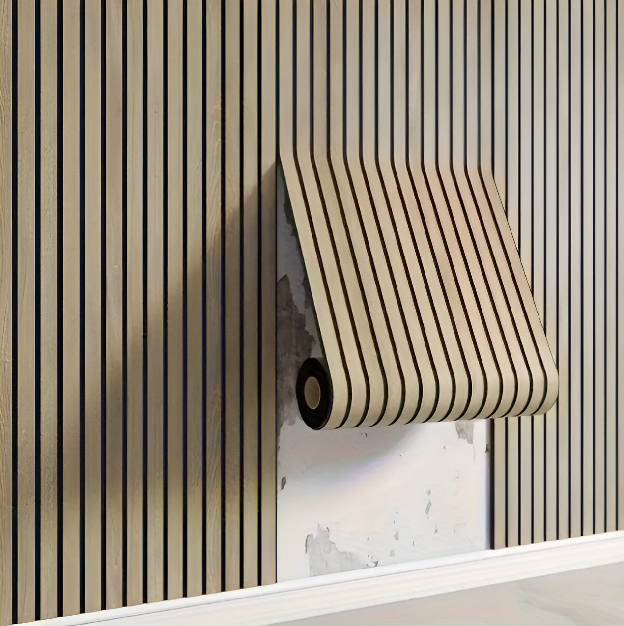 3D Akupanel Selbstklebend Holzoptik - Natürliches Holzdesign