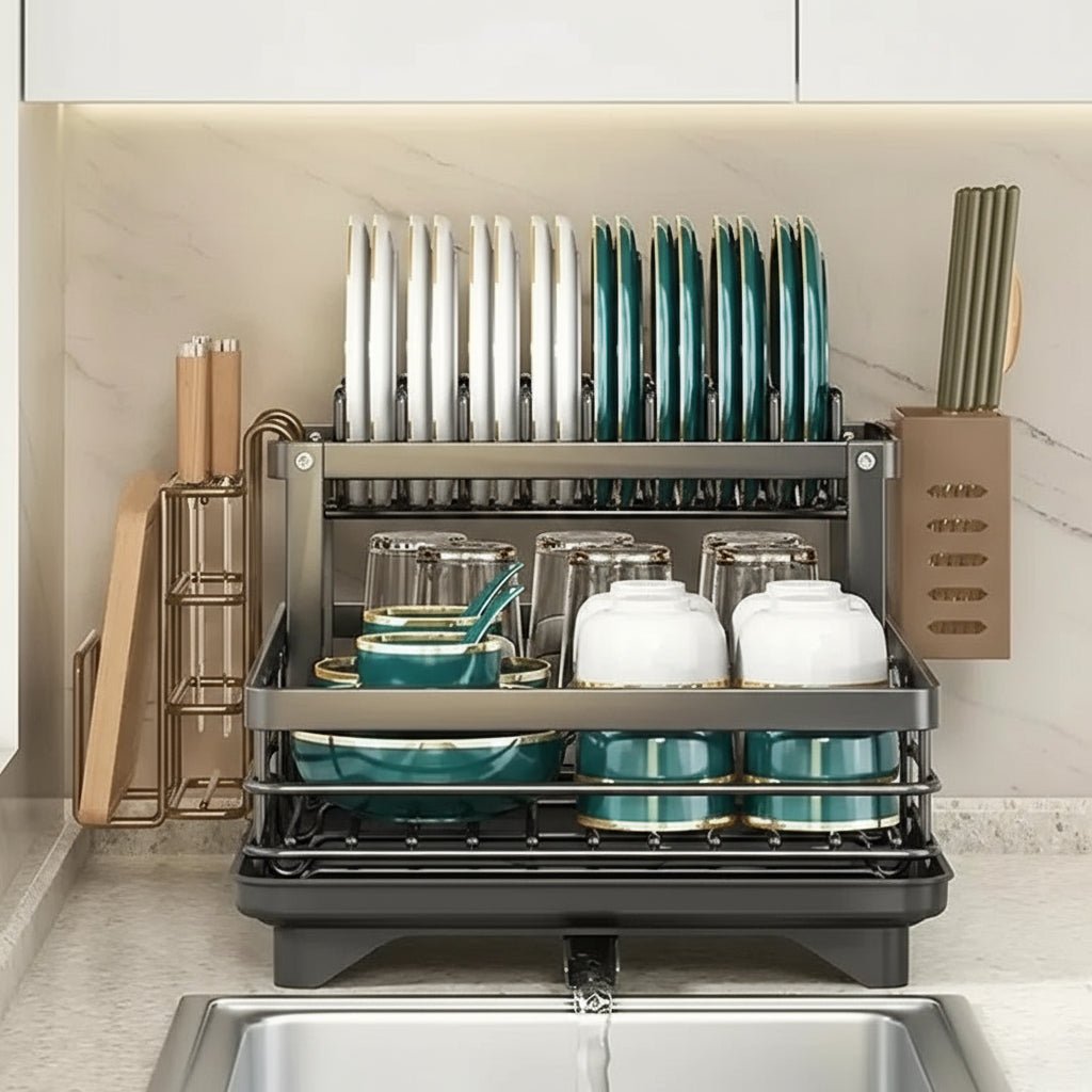 KITCHENFORM – Faltbares Abtropfgestell aus Edelstahl, platzsparendes Design für moderne Küchen