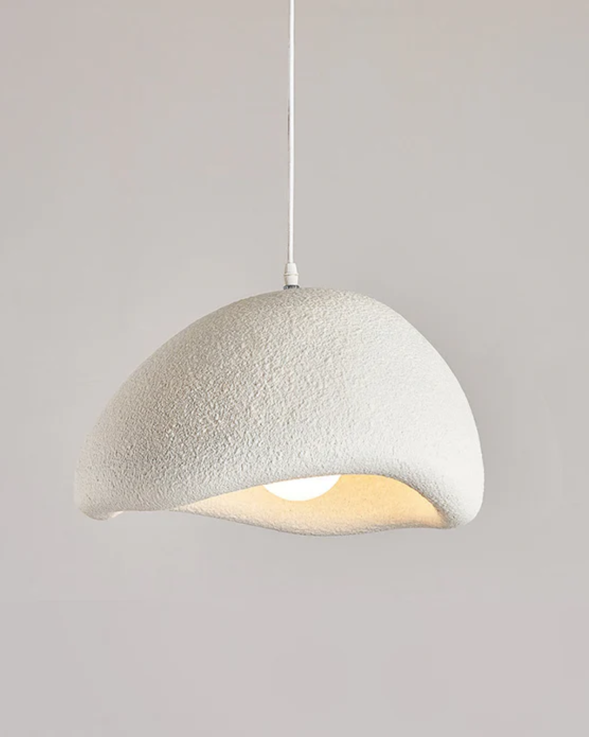 Hängelampe Muschelform – Organisches Wabi Sabi Design mit Sanftem Licht