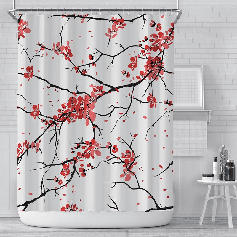 Kirschblüten Duschvorhang - Stilvoller Spritzschutz