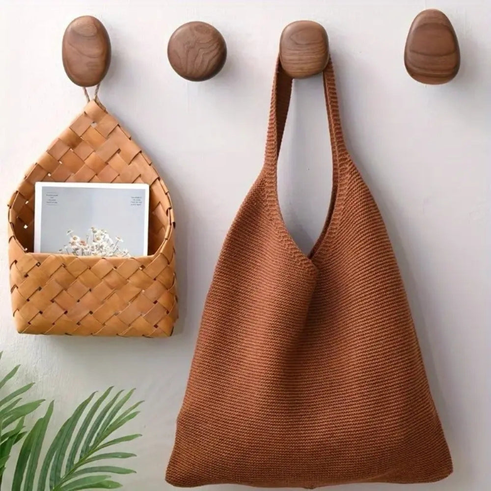 Kleiderhaken Aus Holz Kieselform - Nordisches Design