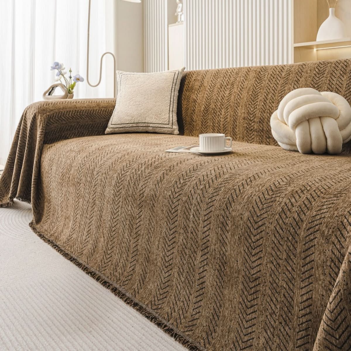 SNUGGLETEXTILE – Kratzfester & waschbarer Sofabezug aus Chenille