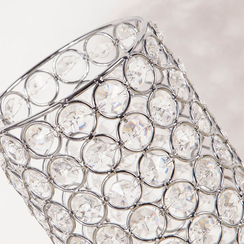 Kristall Tischlampe Chrom - Funkelndes Kristallglas