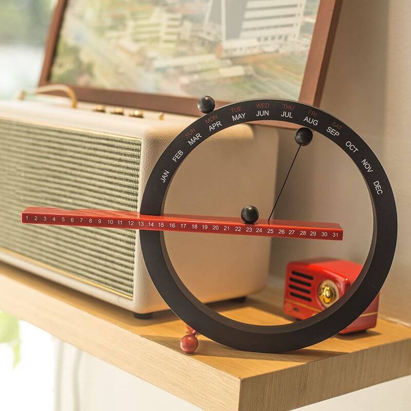 Magnetischer Ewiger Kalender - Natürliches Holzdesign