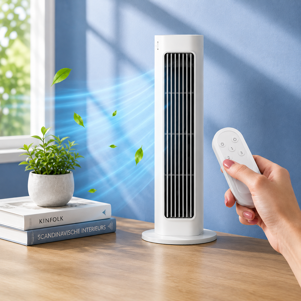 AIRFLOW – Bladloser Turmventilator mit Fernbedienung