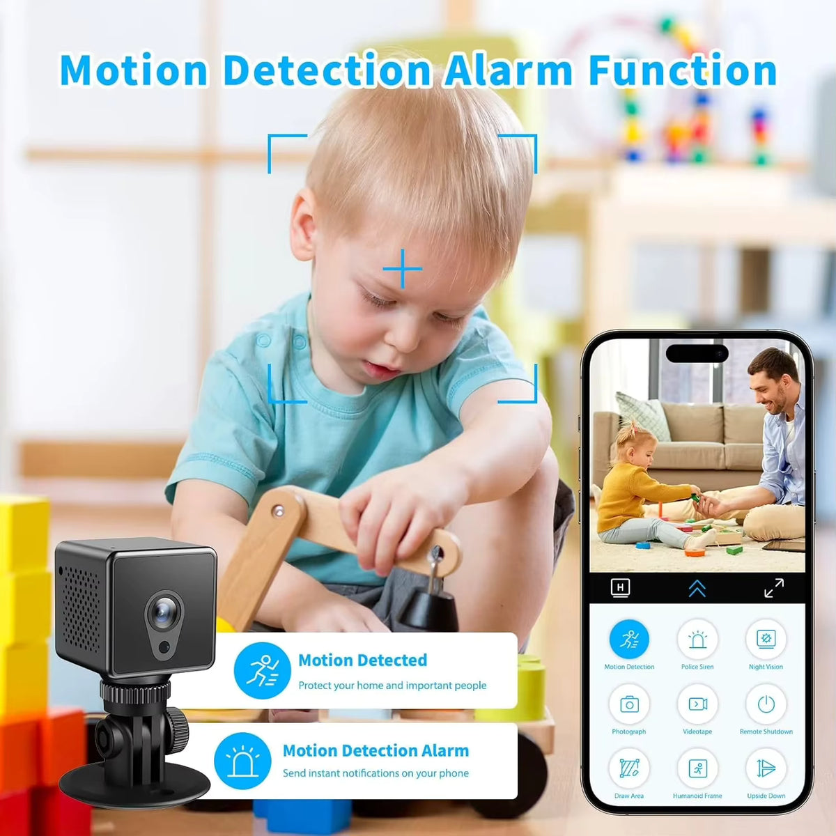 Watchlento – Kabellose 1080P WLAN-Sicherheitskamera mit Nachtsicht