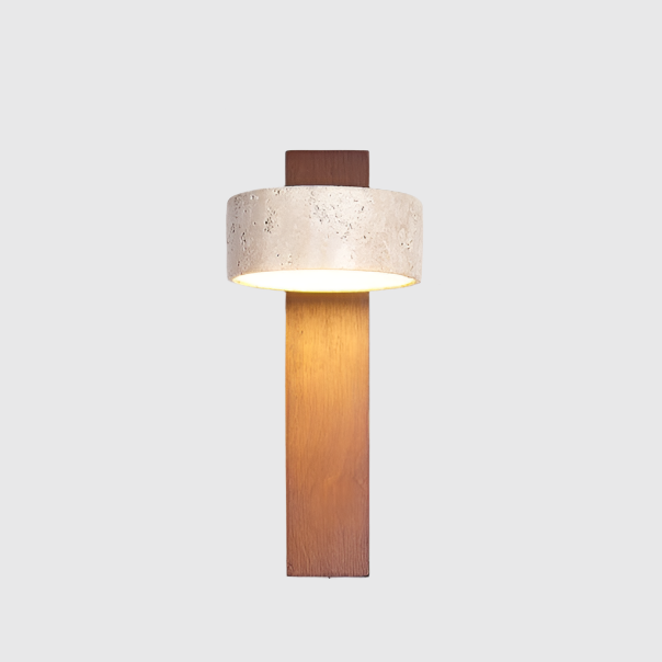 WabiSabi Travertin - Elegante Wandleuchte mit warmem Licht