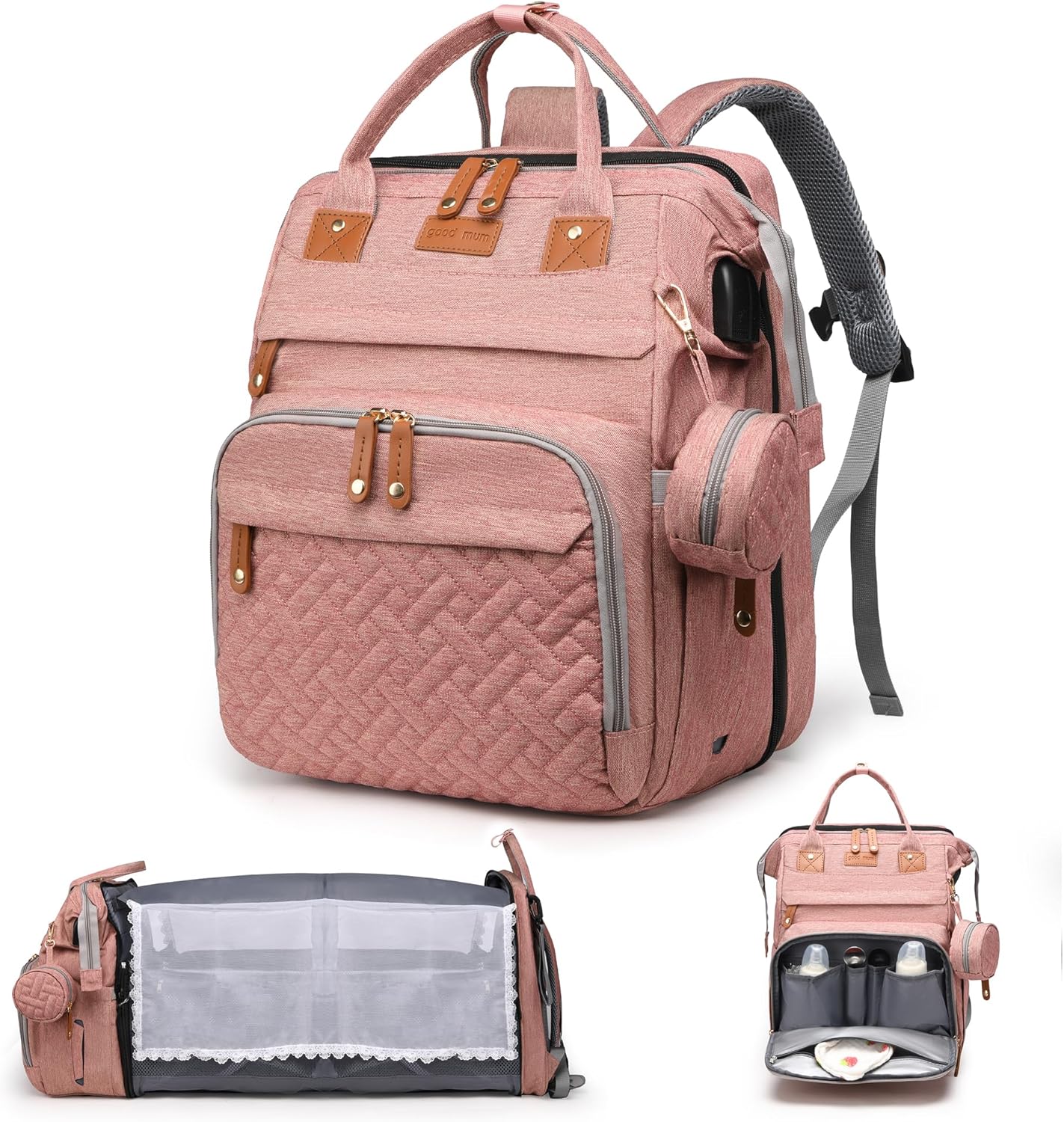 Wickelrucksack Mit Wickelstation - Japanische Eleganz