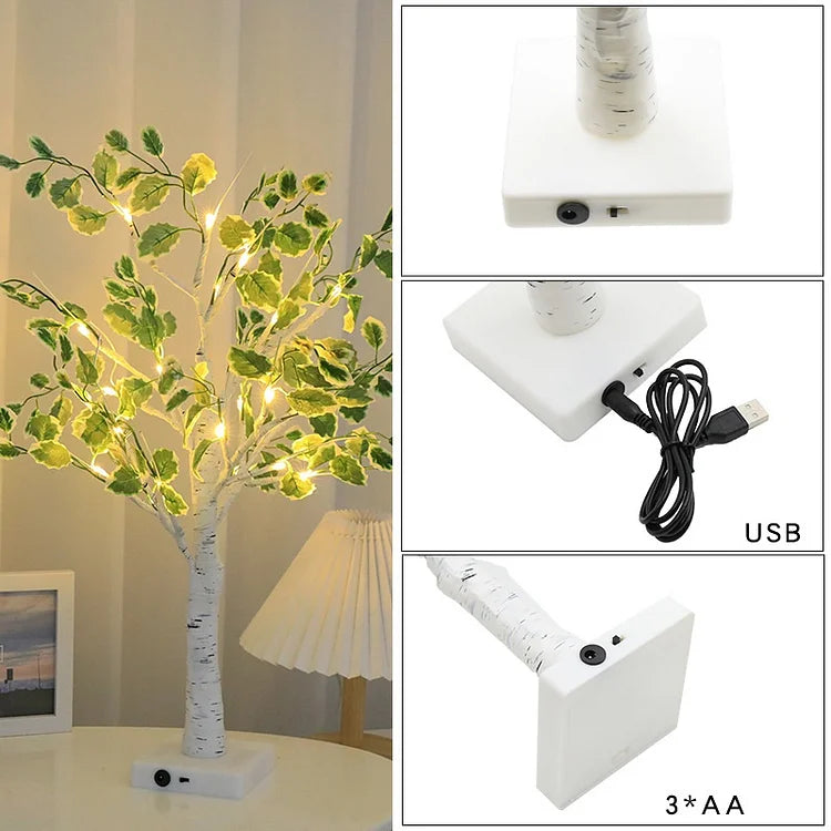 Branchlite – LED Baumleuchte mit dekorativen Blättern und Ästen