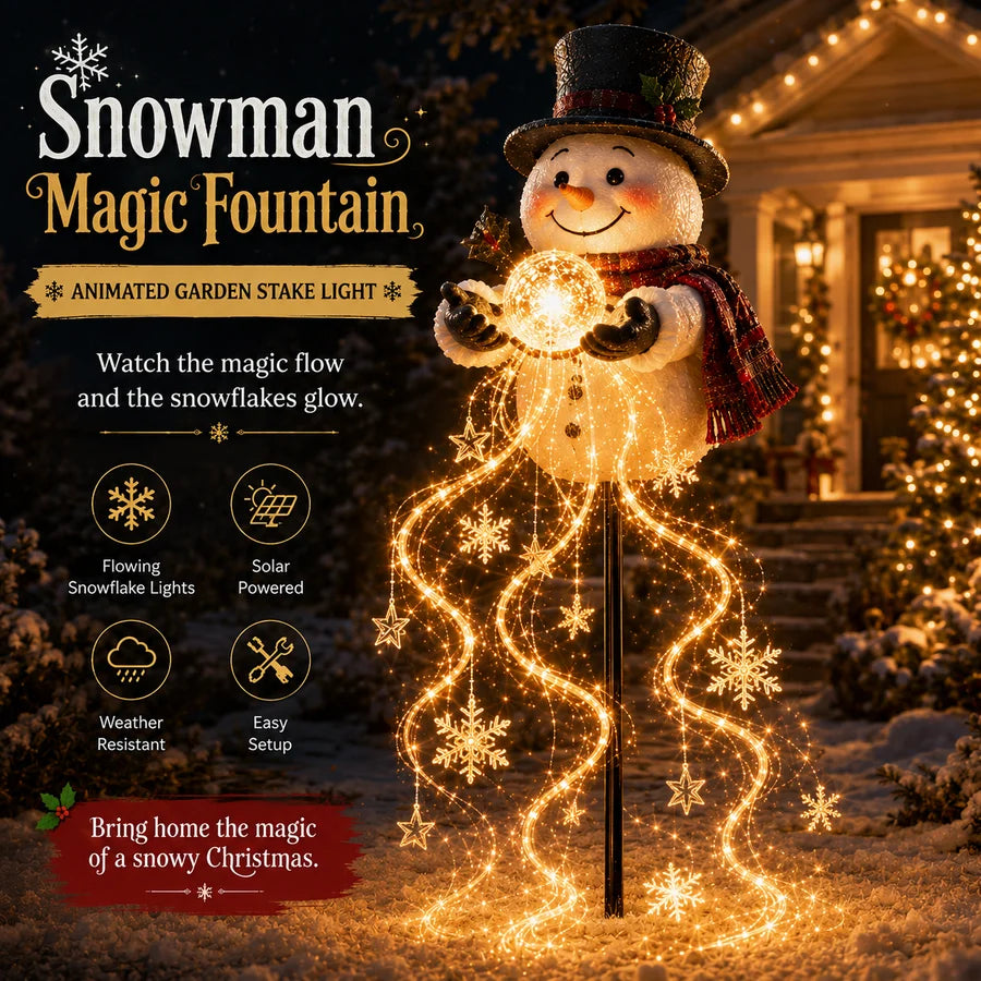 Festilume – Solar-Gartenleuchte mit Schneemann und kaskadierendem Lichteffekt