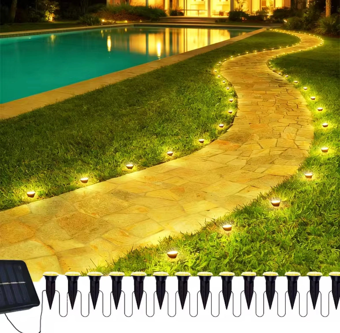 Kavento – Solar-Gartenleuchten mit Erdspießen und Dämmerungssensor