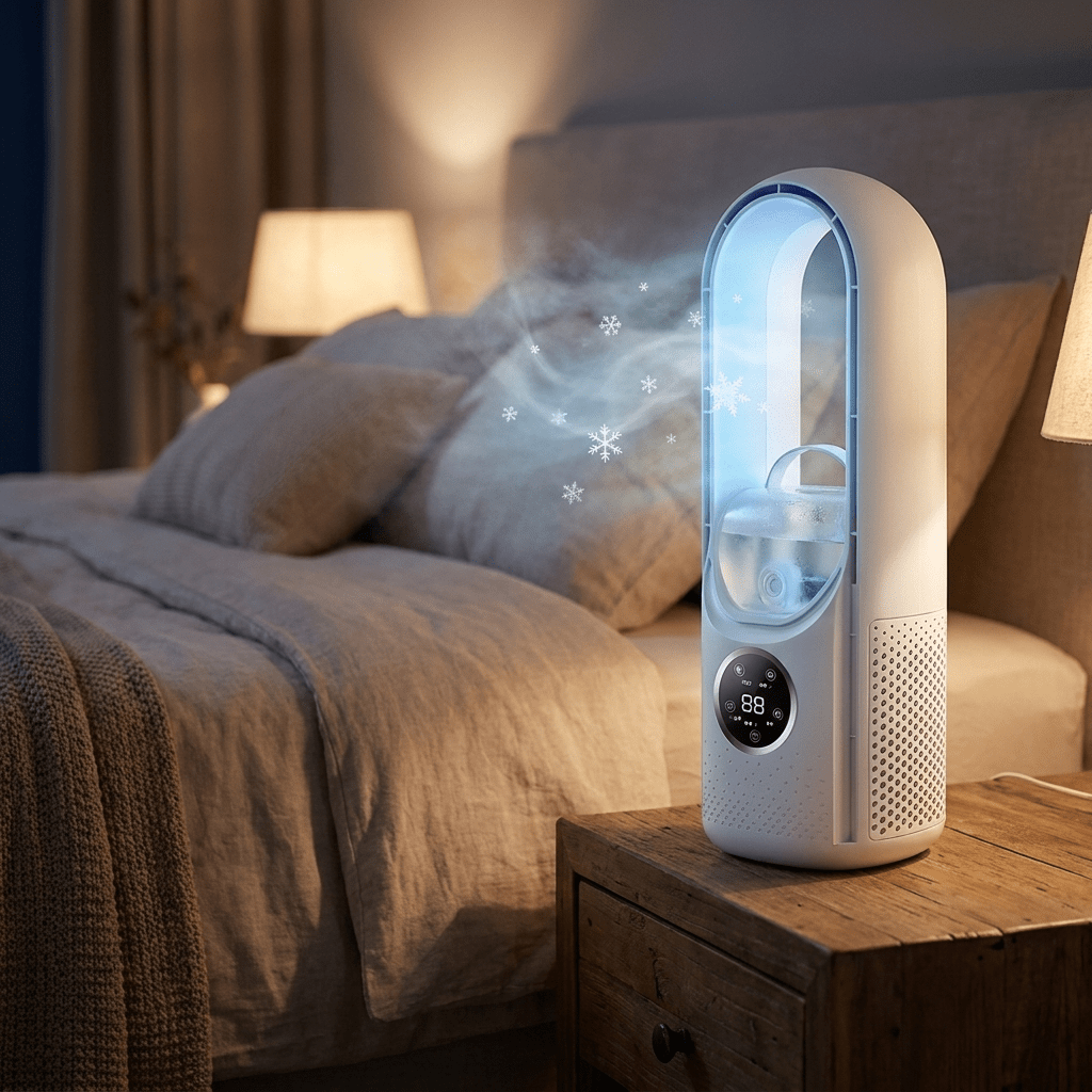BREEZA Nova – Leiser flügelloser Luftkühler für erholsame Nächte
