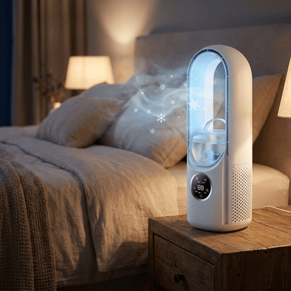 BREEZA Nova – Leiser flügelloser Luftkühler für erholsame Nächte