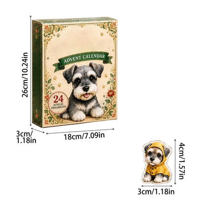 Dogvanto – Adventskalender mit Anhängern im 2D-Schnauzer-Design