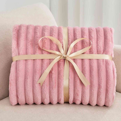 Cozyviro – Weiche Kuscheldecke mit gerippter Oberfläche und beidseitiger Ausführung