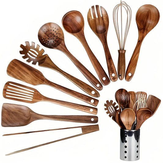 11 Teiliges Kuchenutensilien - Natürliches Holzdesign