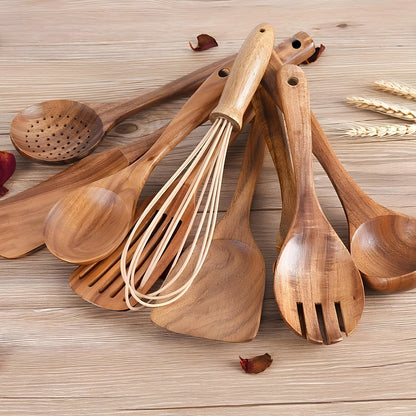 11 Teiliges Kuchenutensilien - Natürliches Holzdesign