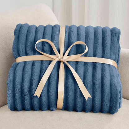Cozyviro – Weiche Kuscheldecke mit gerippter Oberfläche und beidseitiger Ausführung