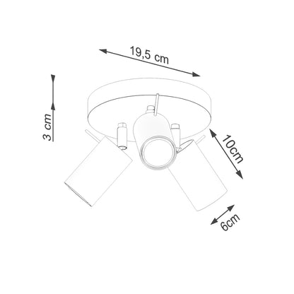 Deckenleuchte RING 3P olivgrün