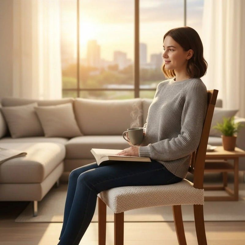 Chairvanta – Elastische Jacquard-Stuhlhusse mit wasserabweisender Schicht