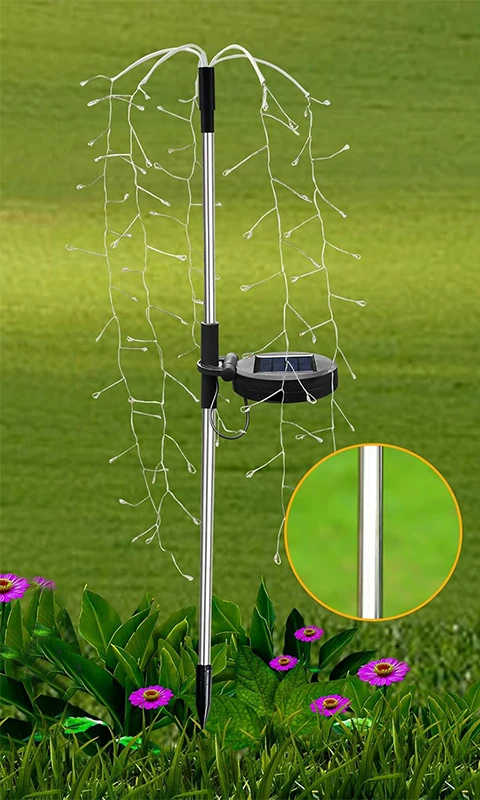 Sunburst – Solar LED Feuerwerk Gartenleuchte mit mehreren Lichtstrahlen