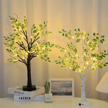 Branchlite – LED Baumleuchte mit dekorativen Blättern und Ästen