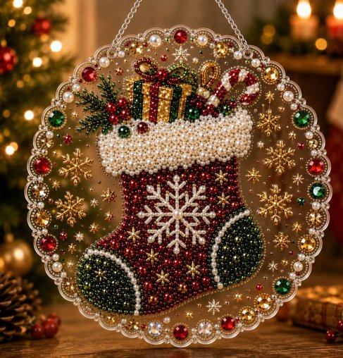 Ornacraft – Bastelset für Weihnachtsanhänger mit doppelseitigem Design