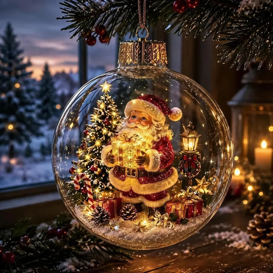 Snowview – Beleuchteter Weihnachtsschmuck mit festlicher Miniatur-Szene