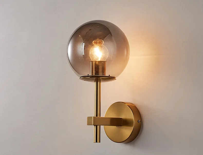 LumiNord – LED-Wandleuchte im nordischen Modern-Stil mit Glaskugel