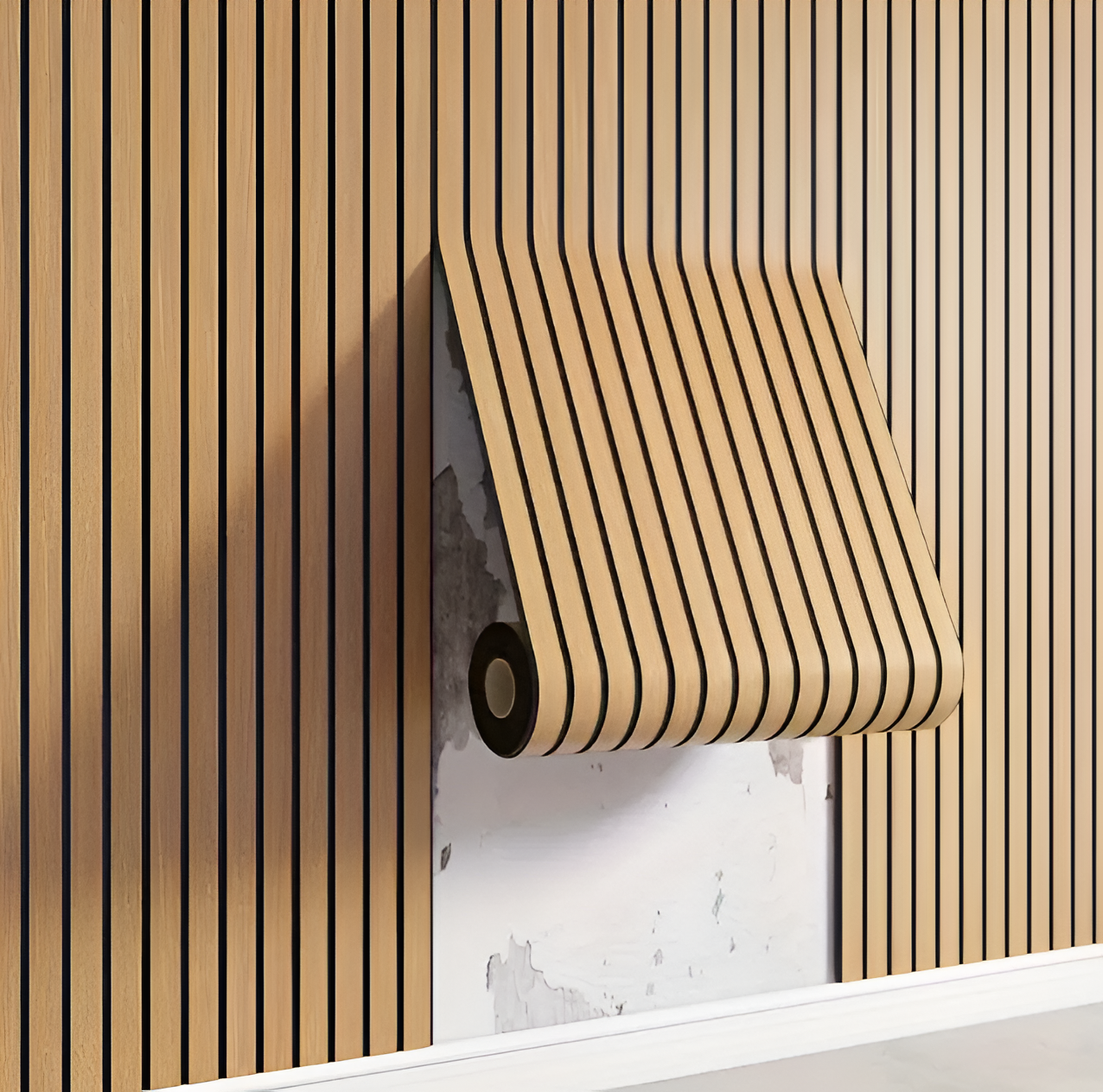 3D Akupanel Selbstklebend Holzoptik - Natürliches Holzdesign