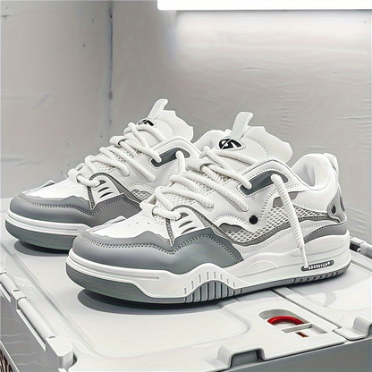 TIMOTHY – Schnür-Sneaker mit dicker Sohle und geometrischem Muster