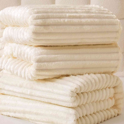 Cozyviro – Weiche Kuscheldecke mit gerippter Oberfläche und beidseitiger Ausführung