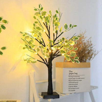 Branchlite – LED Baumleuchte mit dekorativen Blättern und Ästen