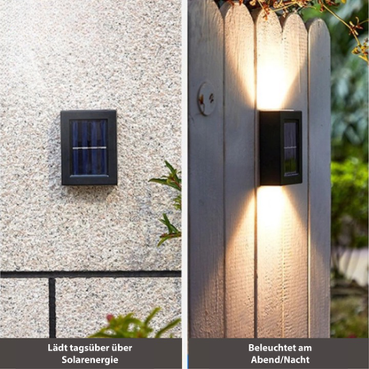 Kabellose LED Solar Wandleuchte Außen – Moderne Gartenbeleuchtung