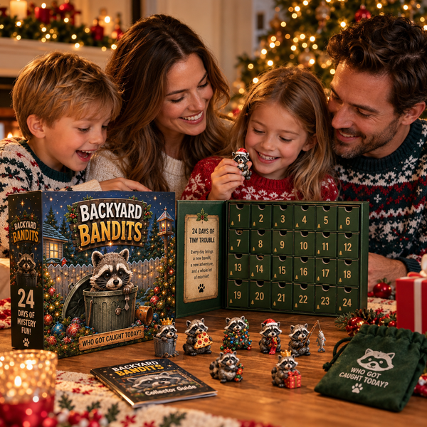 Racoonia – 2D Weihnachtsdekoration mit Waschbärmotiv