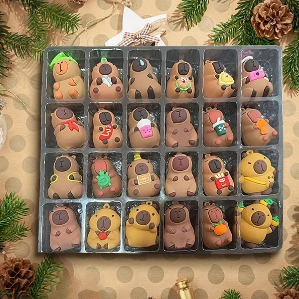 Cappivaro – 24-Tage-Adventskalender mit Capybara-Figuren und Zubehör