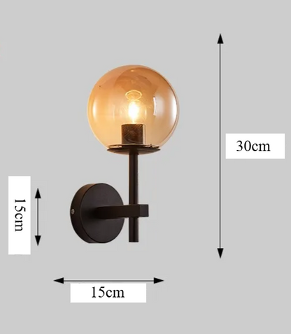 LumiNord – LED-Wandleuchte im nordischen Modern-Stil mit Glaskugel