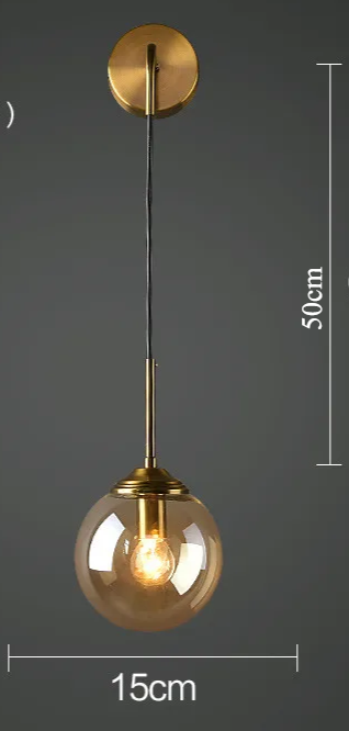 LumoNord LED-Glaskugel-Wandleuchte
