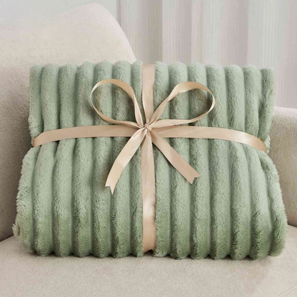 Cozyviro – Weiche Kuscheldecke mit gerippter Oberfläche und beidseitiger Ausführung