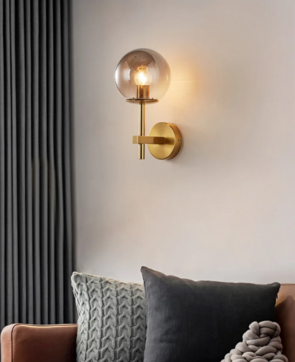 LumiNord – LED-Wandleuchte im nordischen Modern-Stil mit Glaskugel