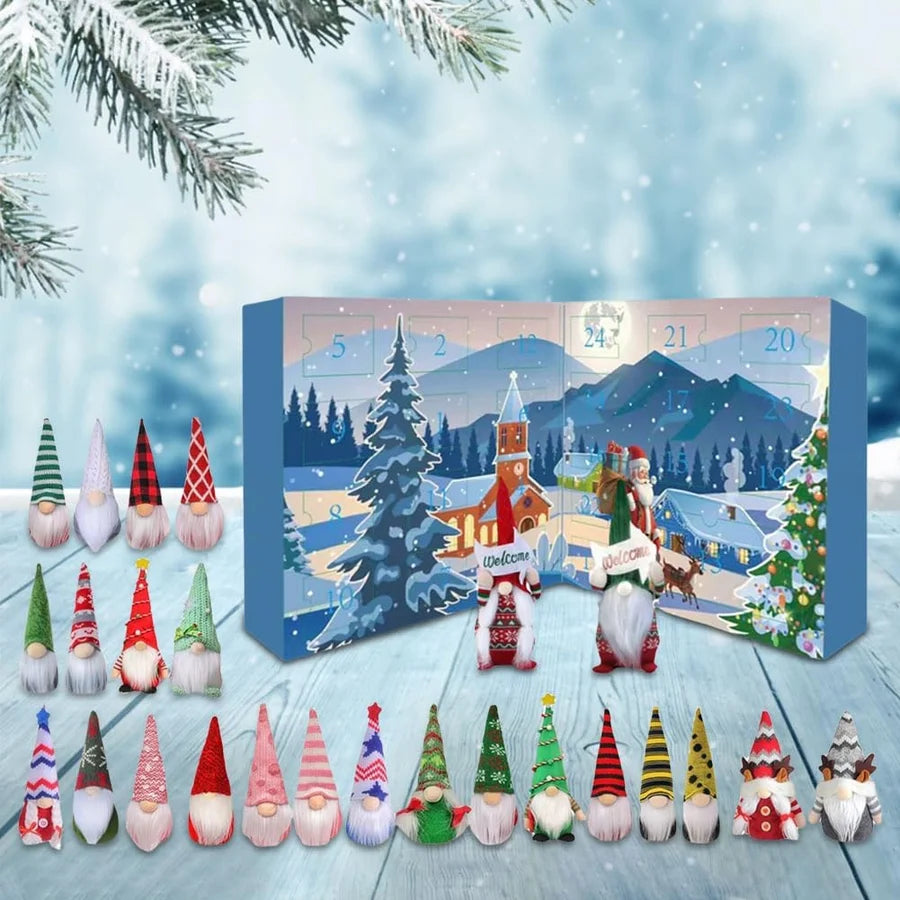 Gnomivaro – Adventskalender mit 24 Plüsch-Wichtelfiguren zum Sammeln
