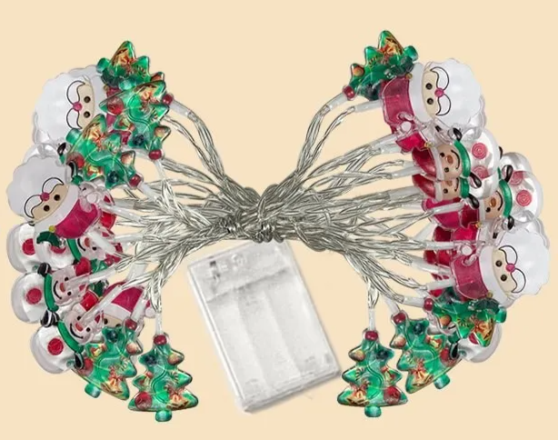 Festora – LED-Weihnachtslichterkette mit Motiven und LED-Beleuchtung