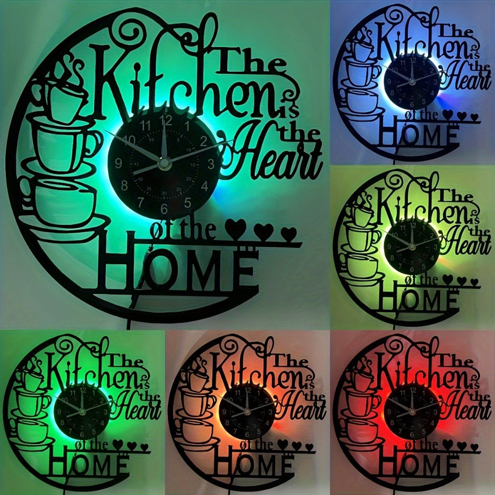 Norevia – Schallplatten-Wanduhr mit Uhrwerk