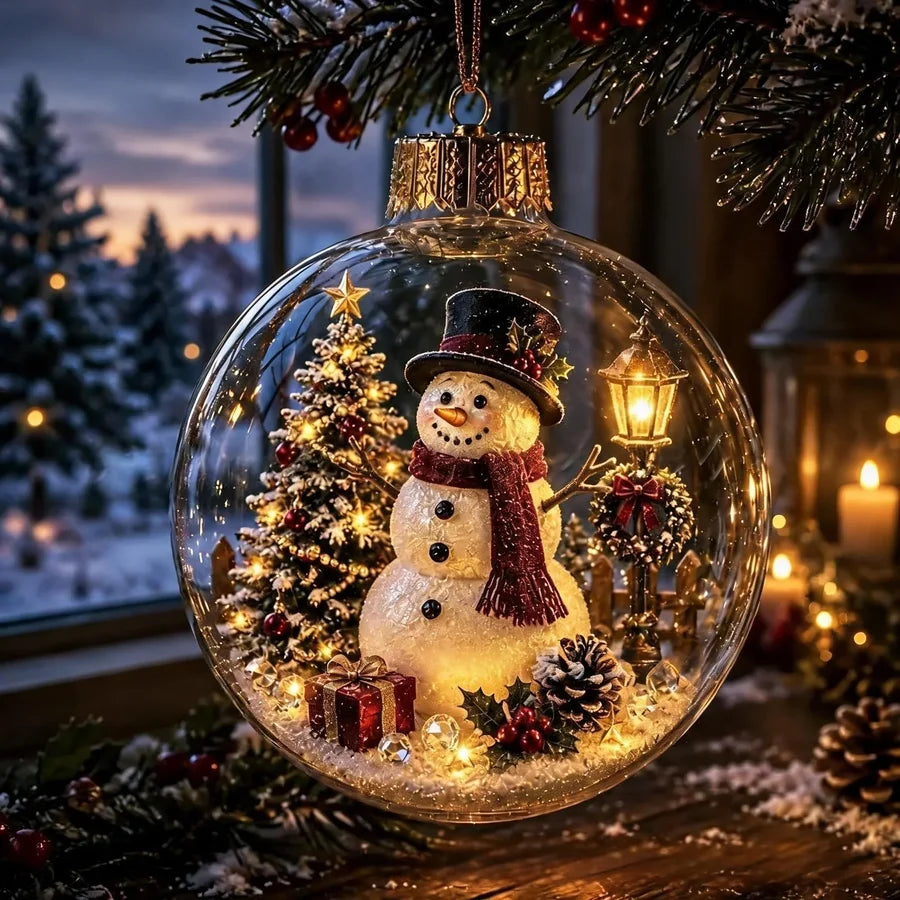Snowview – Beleuchteter Weihnachtsschmuck mit festlicher Miniatur-Szene