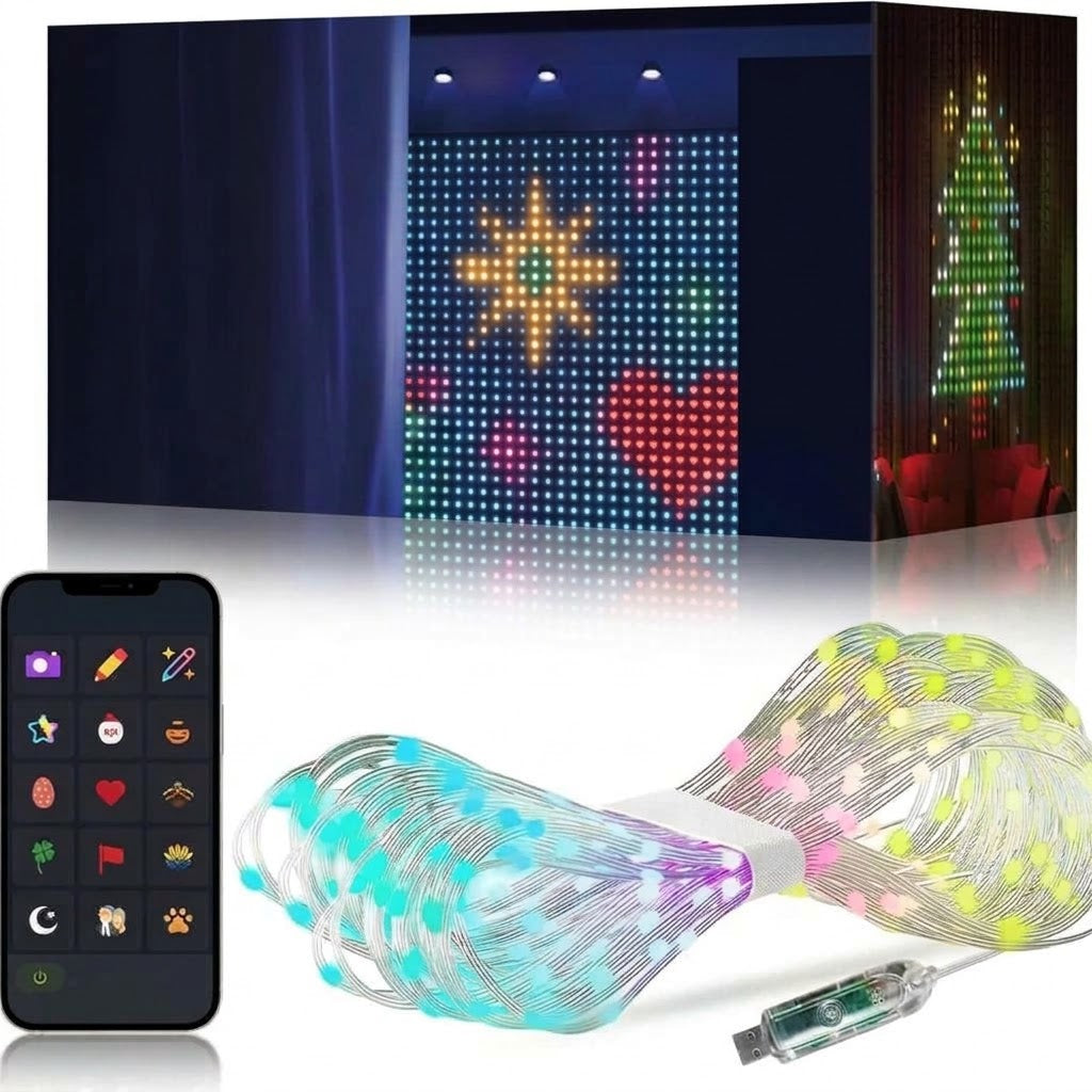 Luminara – LED-Vorhangbeleuchtung mit App-Steuerung und Fernbedienung