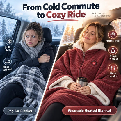Heatwrapa – Tragbare USB-Wärmedecke mit drei Heizstufen
