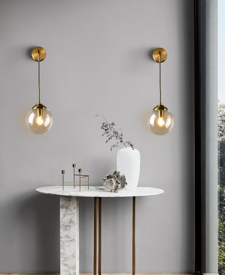 LumoNord LED-Glaskugel-Wandleuchte