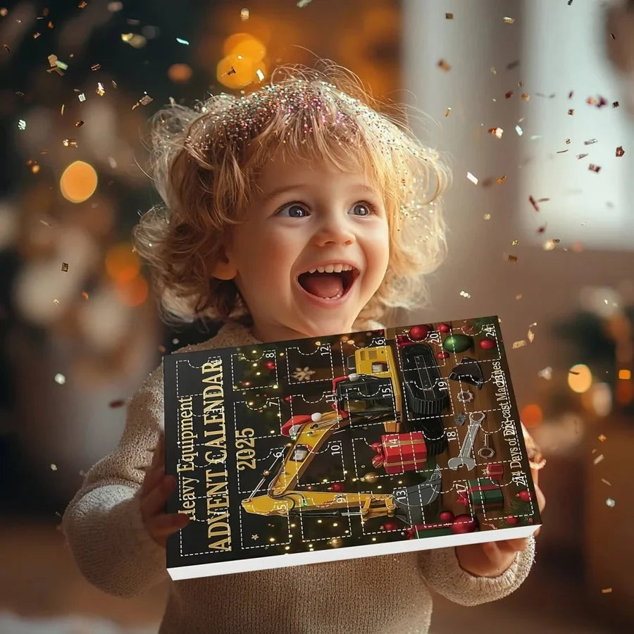 Buildnaro – Adventskalender mit 24 Überraschungsfächern im Baufahrzeugdesign