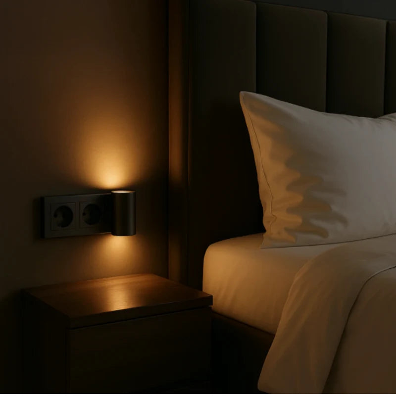 Zarevanto – LED-Wandlampe mit Steckdosenanschluss