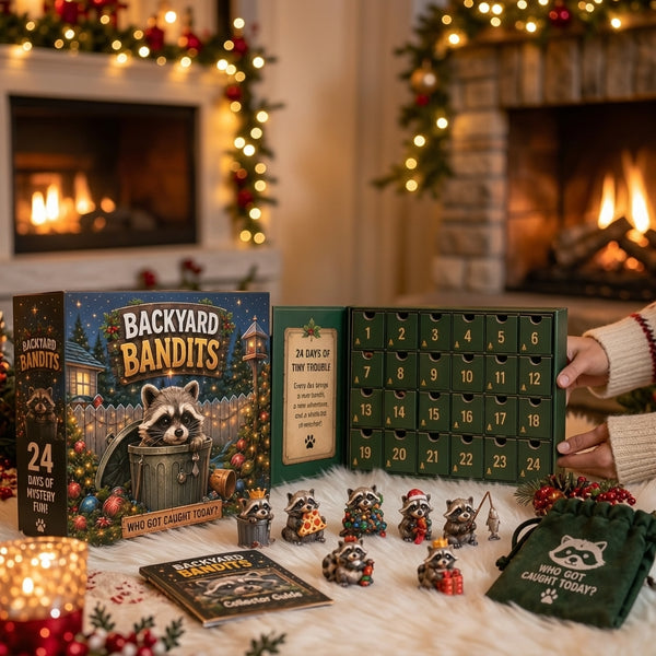 Racoonia – 2D Weihnachtsdekoration mit Waschbärmotiv